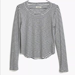Madewell sound ribbed crewneck tee in kramer stripe
